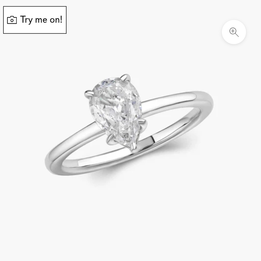Pear-cut Solitaire Ring